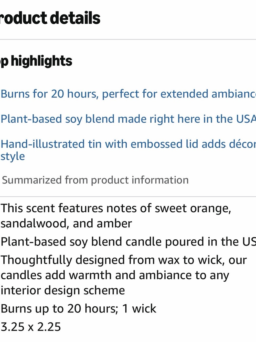 Golden Moonlight Soy Candle: 20 hr burn time🕯️ - Picture 4 of 4